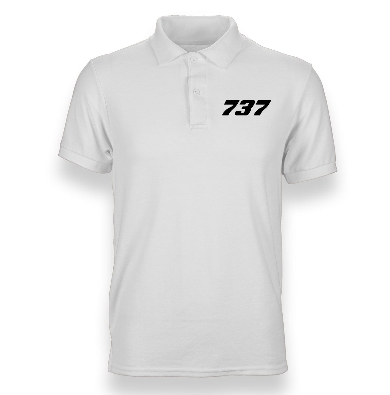 737 Flat Text Designed "WOMEN" Polo T-Shirts