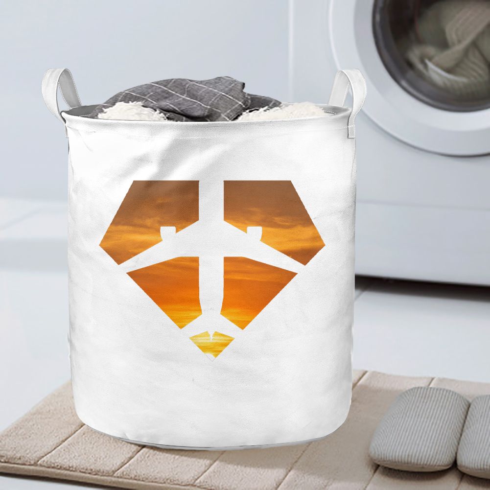 Supermen of The Skies (Sunset) Designed Laundry Baskets