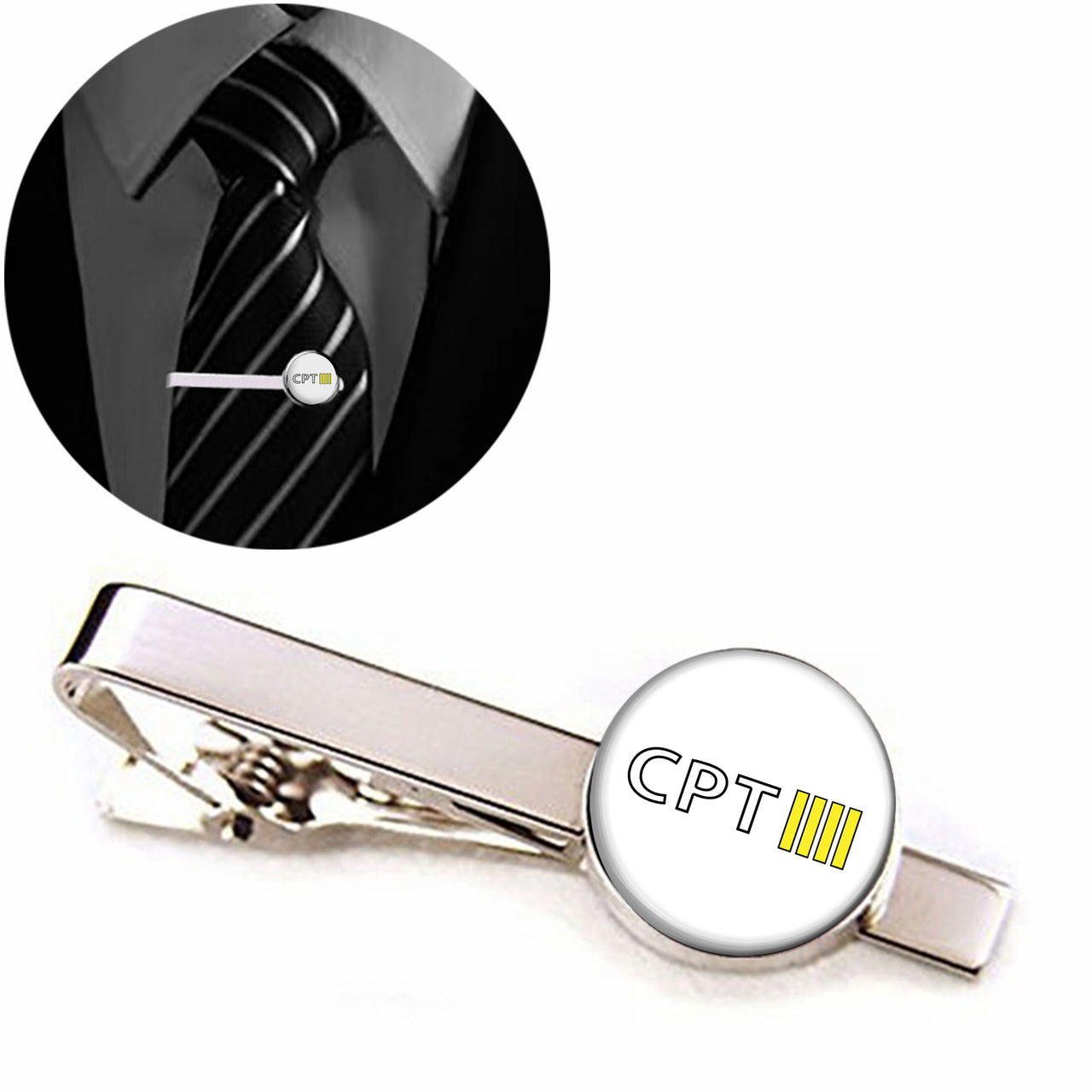 CPT & 4 Lines Designed Tie Clips