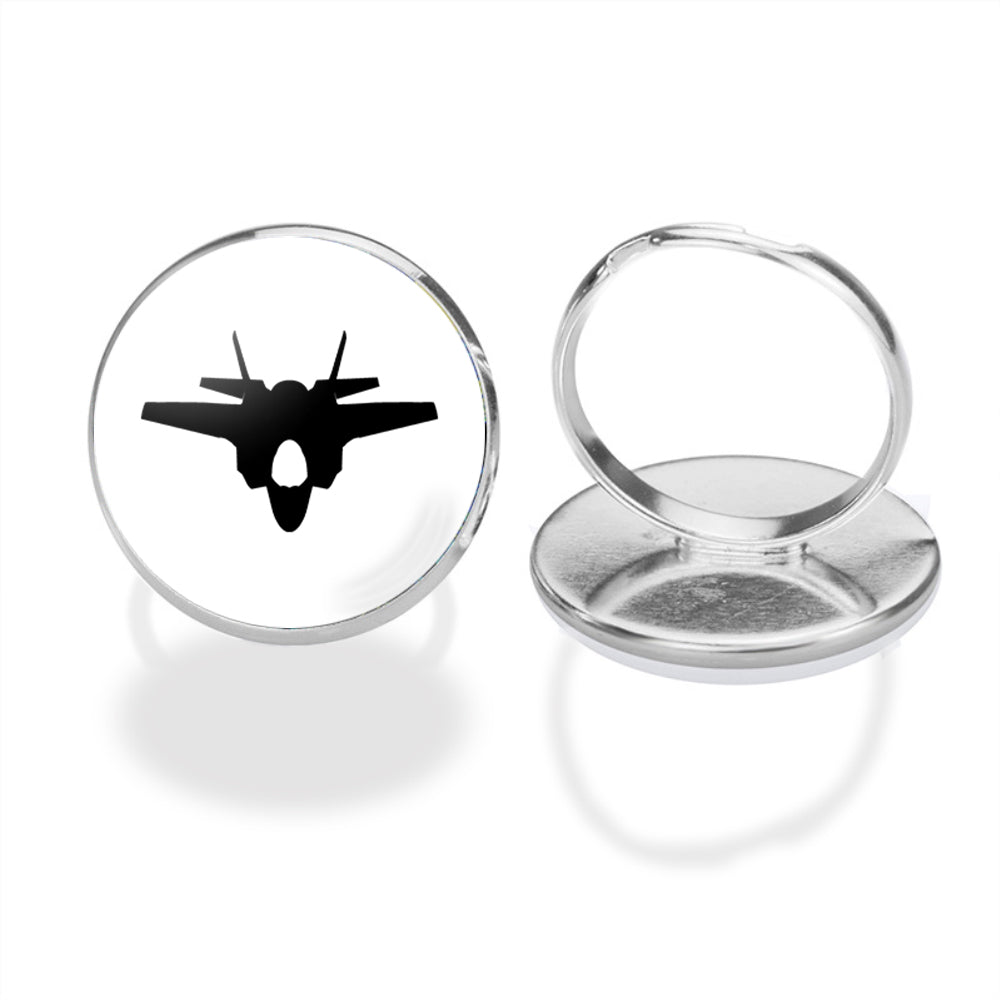 Fighter Jet 35 Silhouette Designed Rings