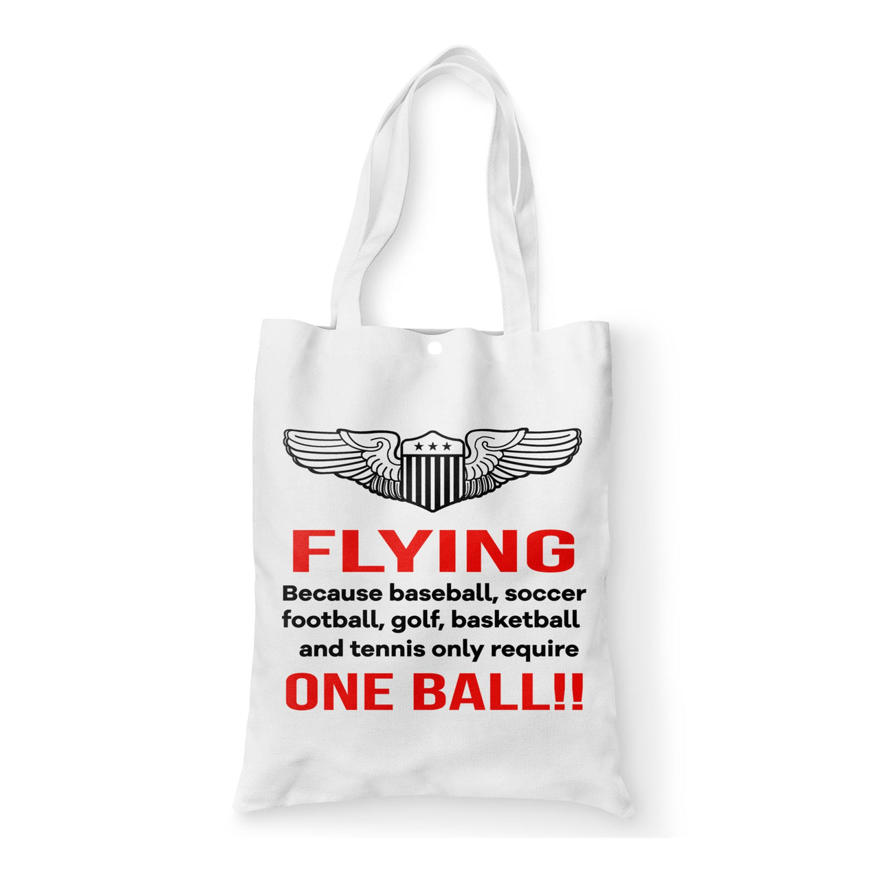 Flying One Ball Designed Tote Bags