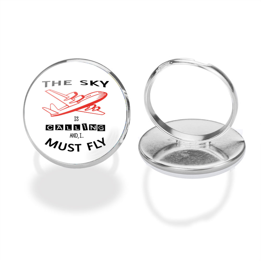 The Sky is Calling and I Must Fly Designed Rings