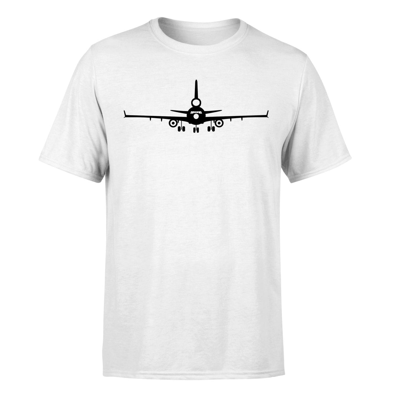 McDonnell Douglas MD-11 Silhouette Plane Designed T-Shirts