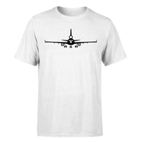 Thumbnail for McDonnell Douglas MD-11 Silhouette Plane Designed T-Shirts