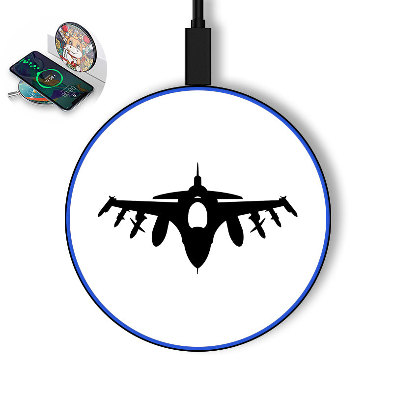 Fighting Falcon F16 Silhouette Designed Wireless Chargers