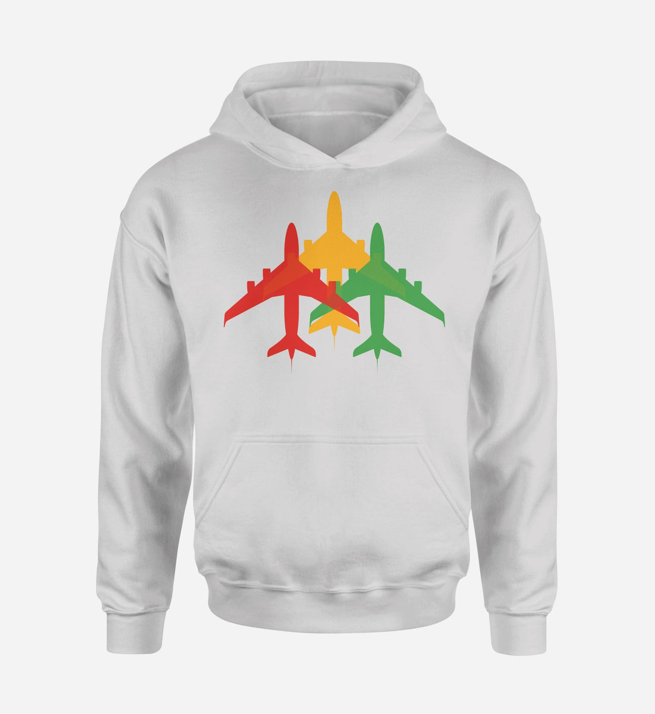 Colourful 3 Airplanes Designed Hoodies
