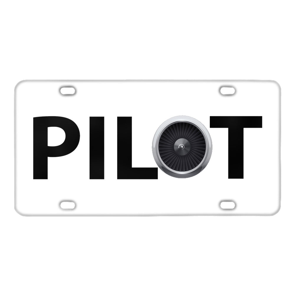 Pilot & Jet Engine Designed Metal (License) Plates