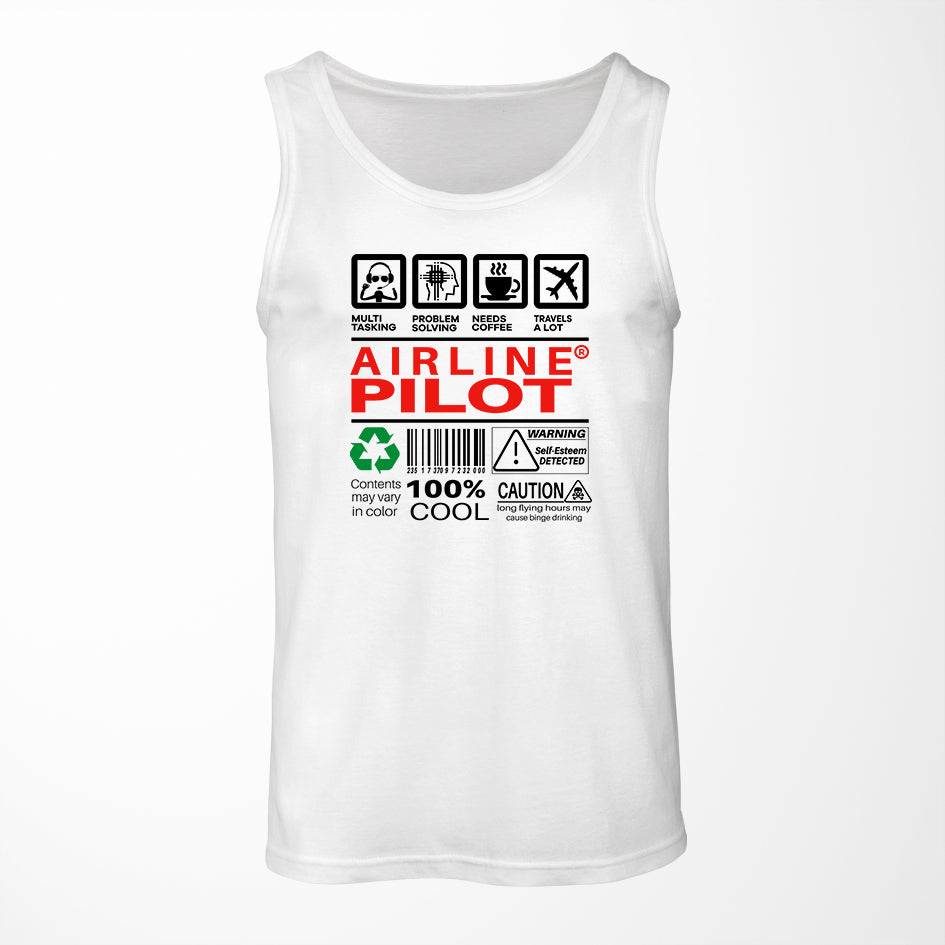 Airline Pilot Label Designed Tank Tops