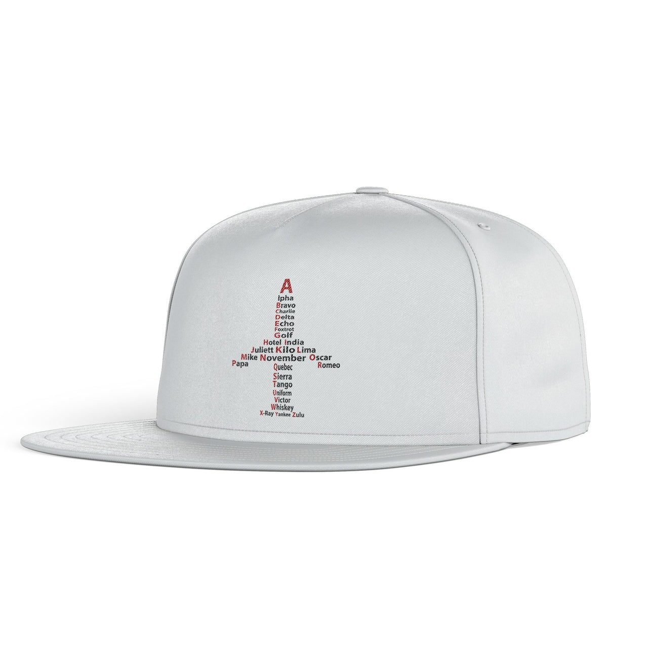 Airplane Shape Aviation Alphabet Designed Snapback Caps & Hats