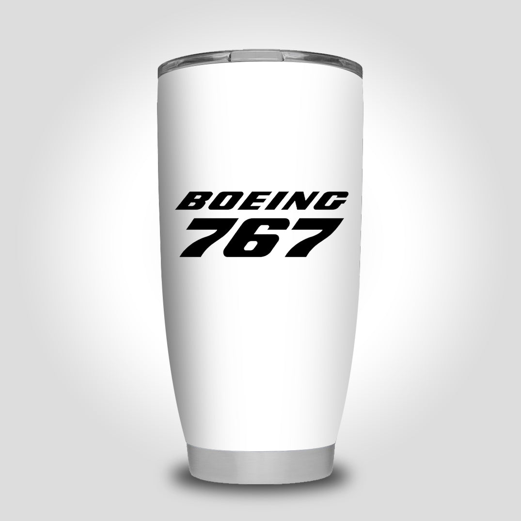 Boeing 767 & Text Designed Tumbler Travel Mugs