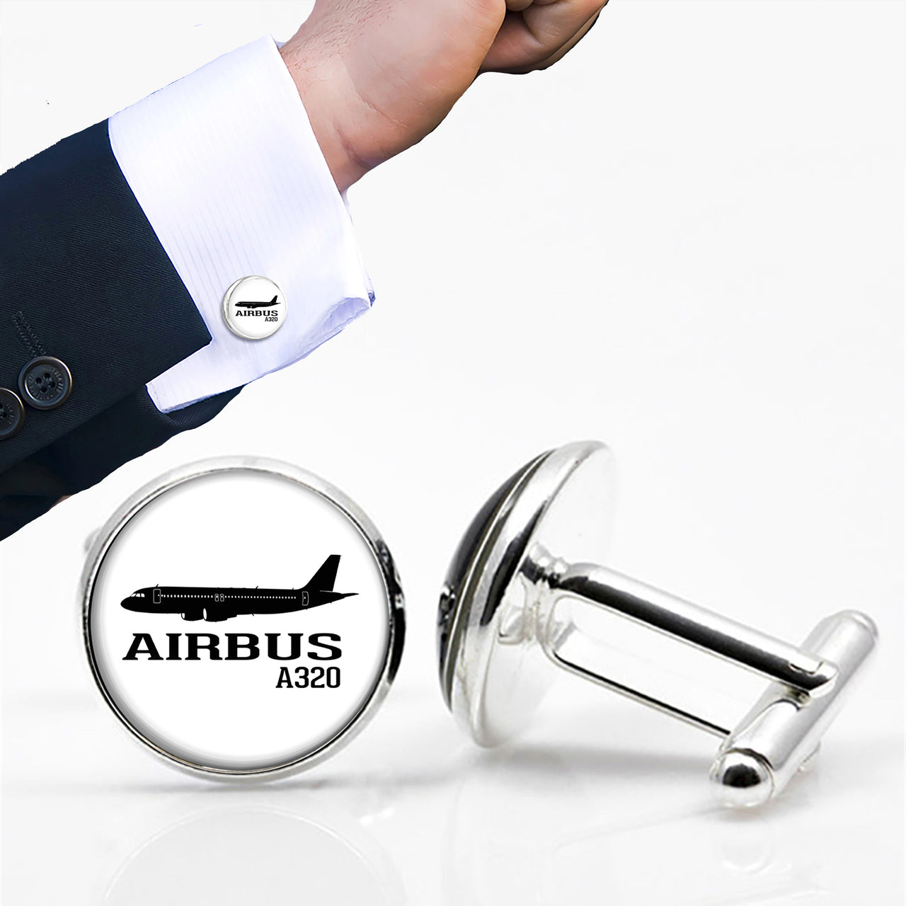 Airbus A320 Printed Designed Cuff Links