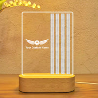 Thumbnail for Custom Name & Special Silver Epaulettes (4,3,2 Lines) Designed Night Lamp