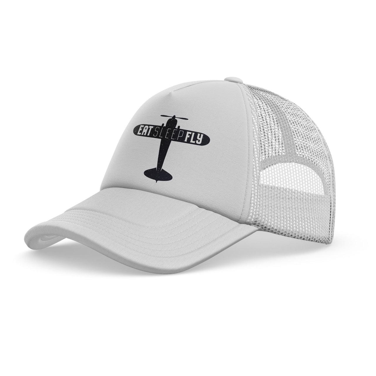 Eat Sleep Fly & Propeller Designed Trucker Caps & Hats