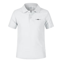 Thumbnail for Airbus A340 Silhouette Designed Children Polo T-Shirts