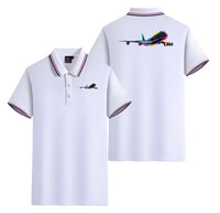 Thumbnail for Multicolor Airplane Designed Stylish Polo T-Shirts (Double-Side)