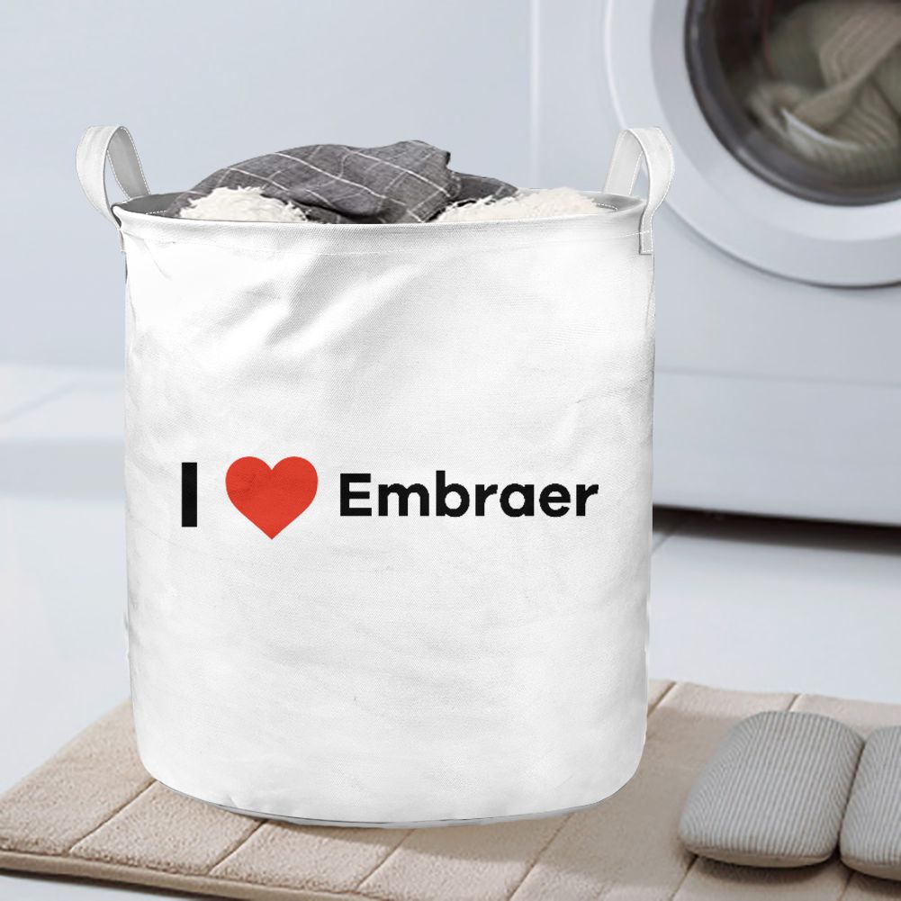 I Love Embraer Designed Laundry Baskets