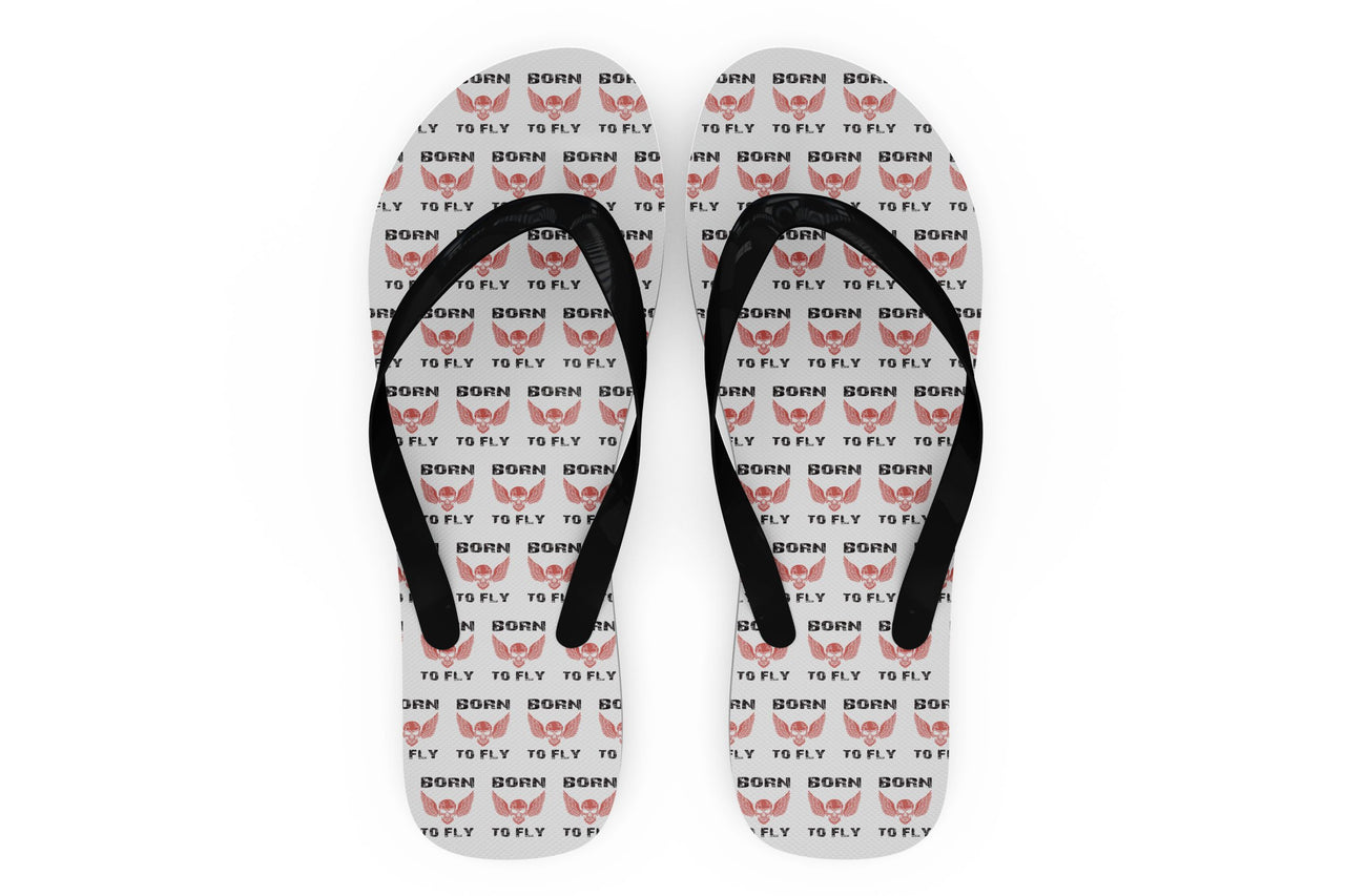 Born To Fly SKELETON Designed Slippers (Flip Flops)