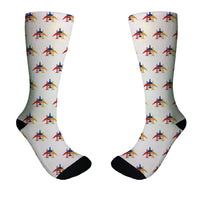 Thumbnail for Colourful 3 Airplanes Designed Socks