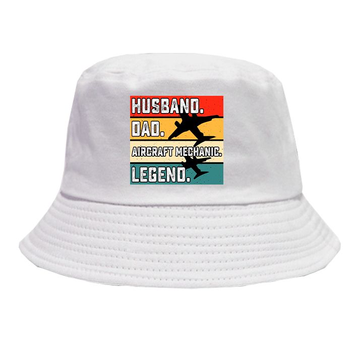 Husband & Dad & Aircraft Mechanic & Legend Designed Summer & Stylish Hats