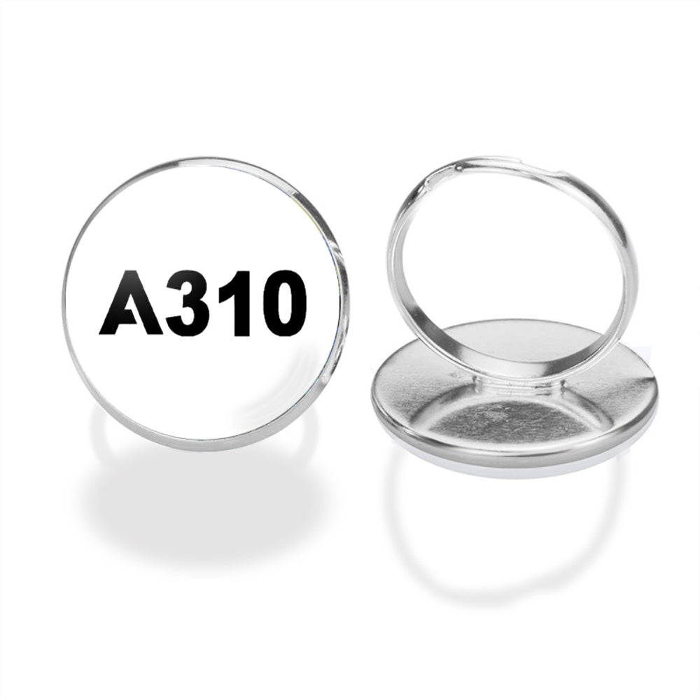 A310 Flat Text Designed Rings