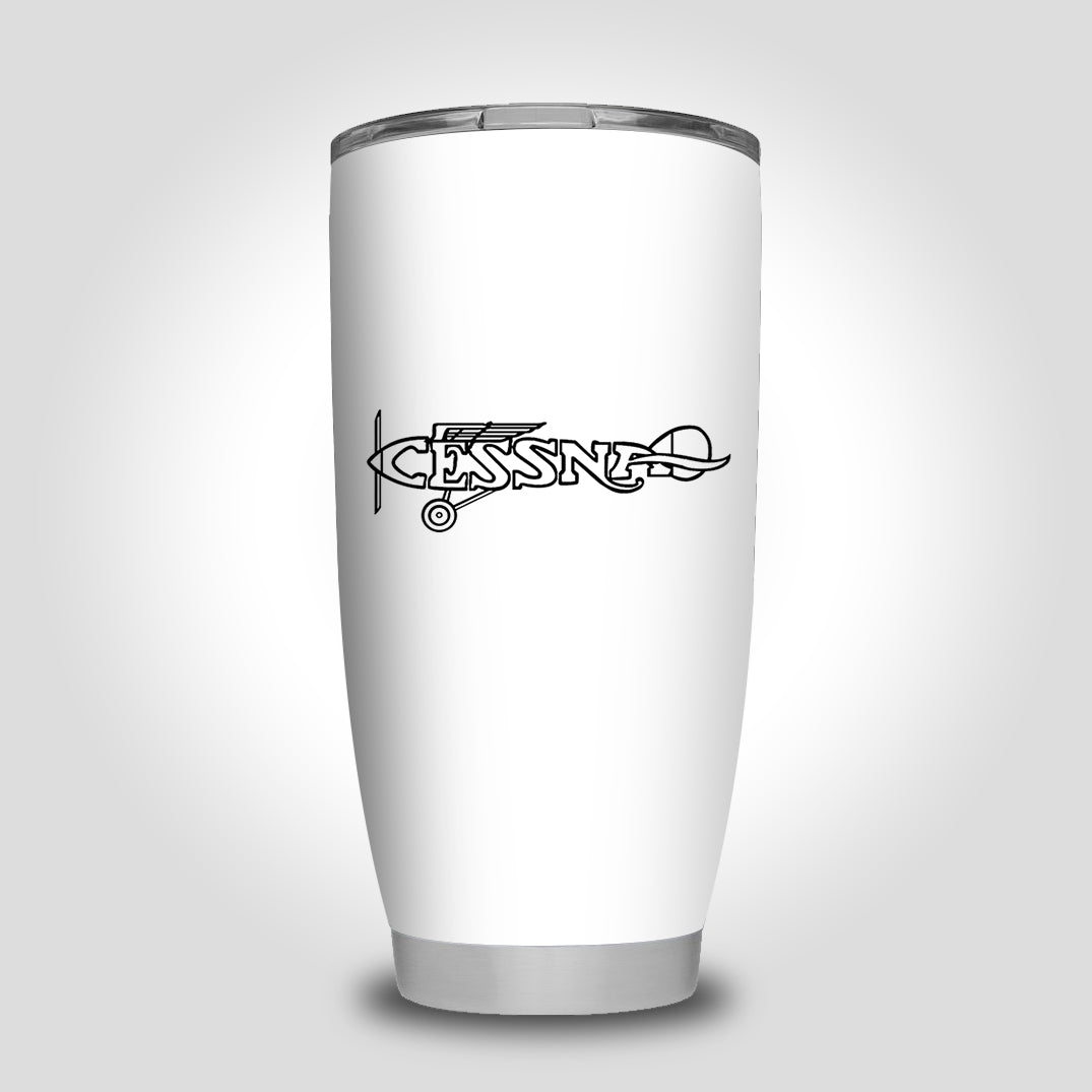 Special Cessna Text Designed Tumbler Travel Mugs