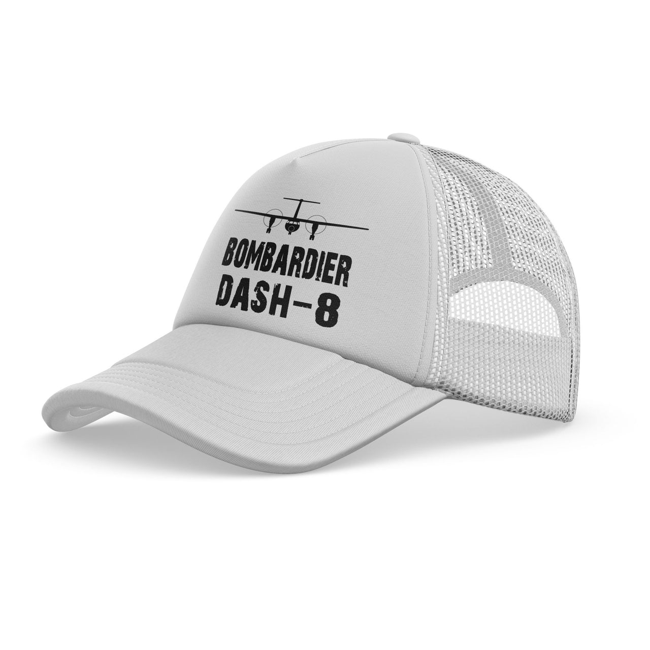 Bombardier Dash-8 & Plane Designed Trucker Caps & Hats