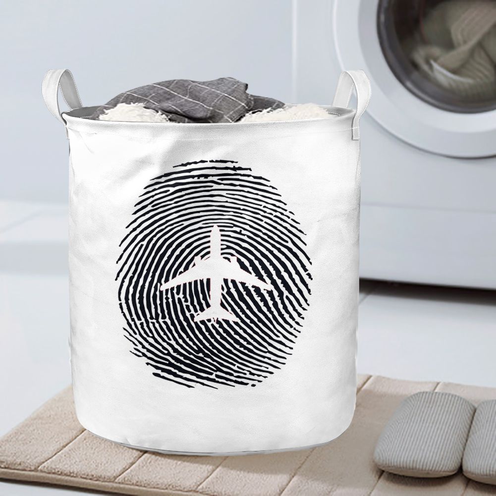 Aviation Finger Print Designed Laundry Baskets
