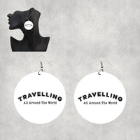 Thumbnail for Travelling All Around The World Designed Wooden Drop Earrings