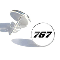 Thumbnail for 767 Flat Text Designed Stud Earrings