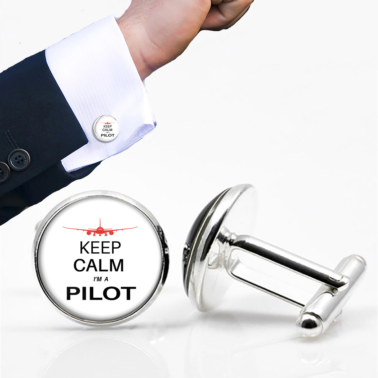 Pilot (777 Silhouette) Designed Cuff Links