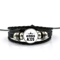 Thumbnail for Airbus A320 & Plane Designed Leather Bracelets