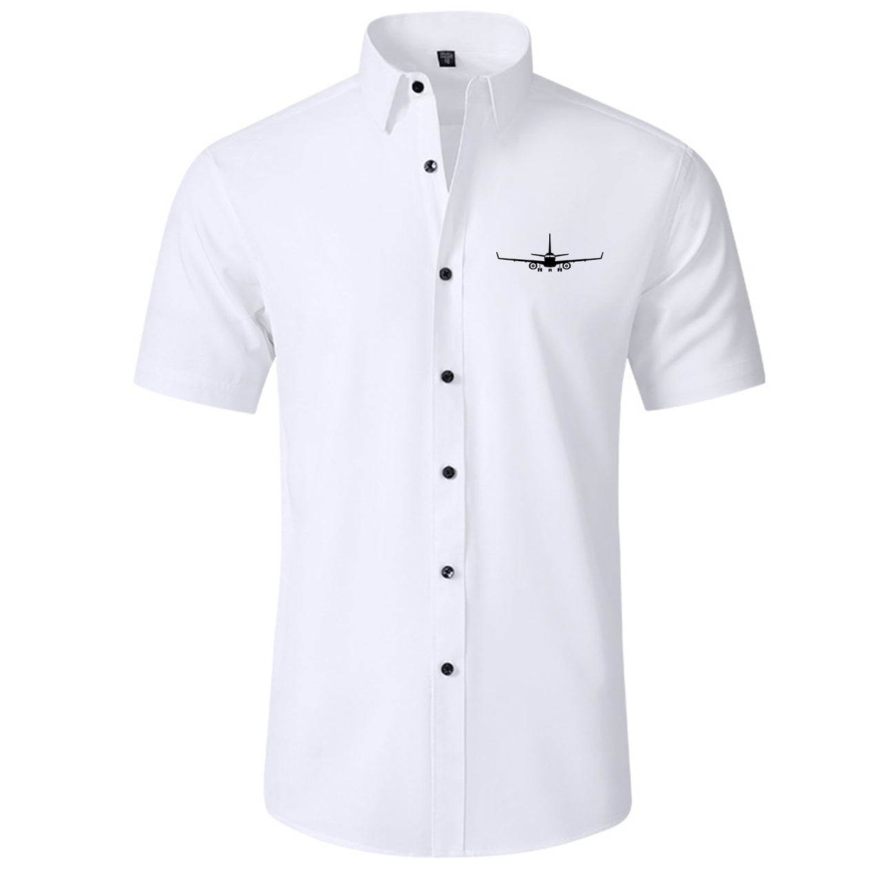 Embraer E-190 Silhouette Plane Designed Short Sleeve Shirts