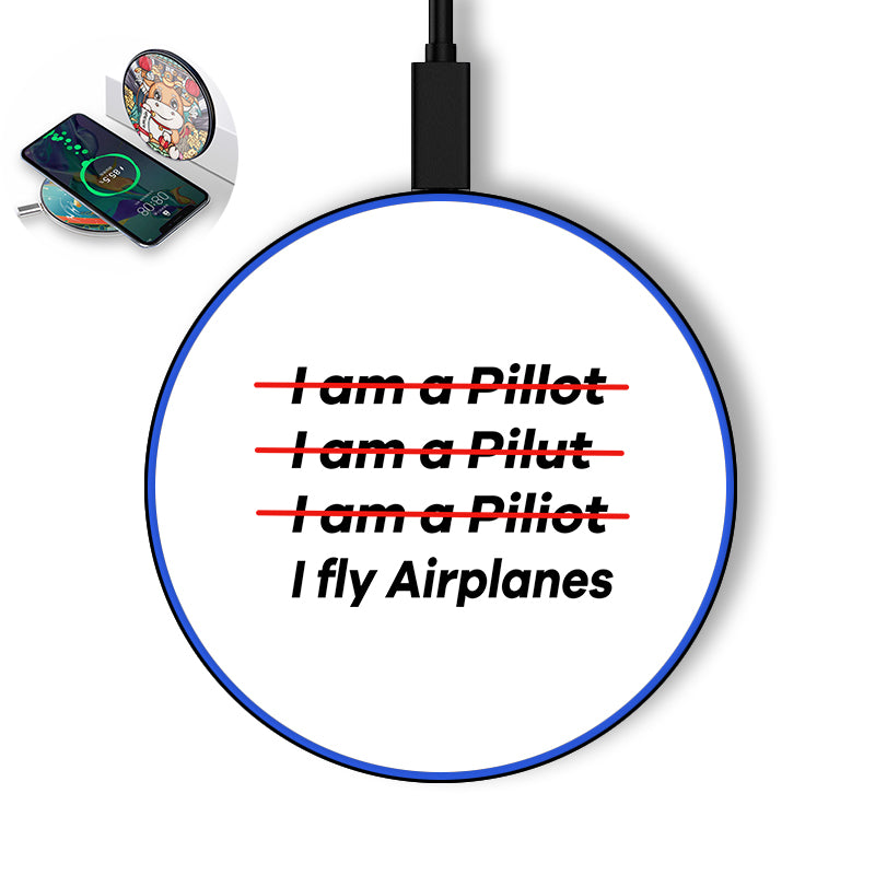 I Fly Airplanes Designed Wireless Chargers