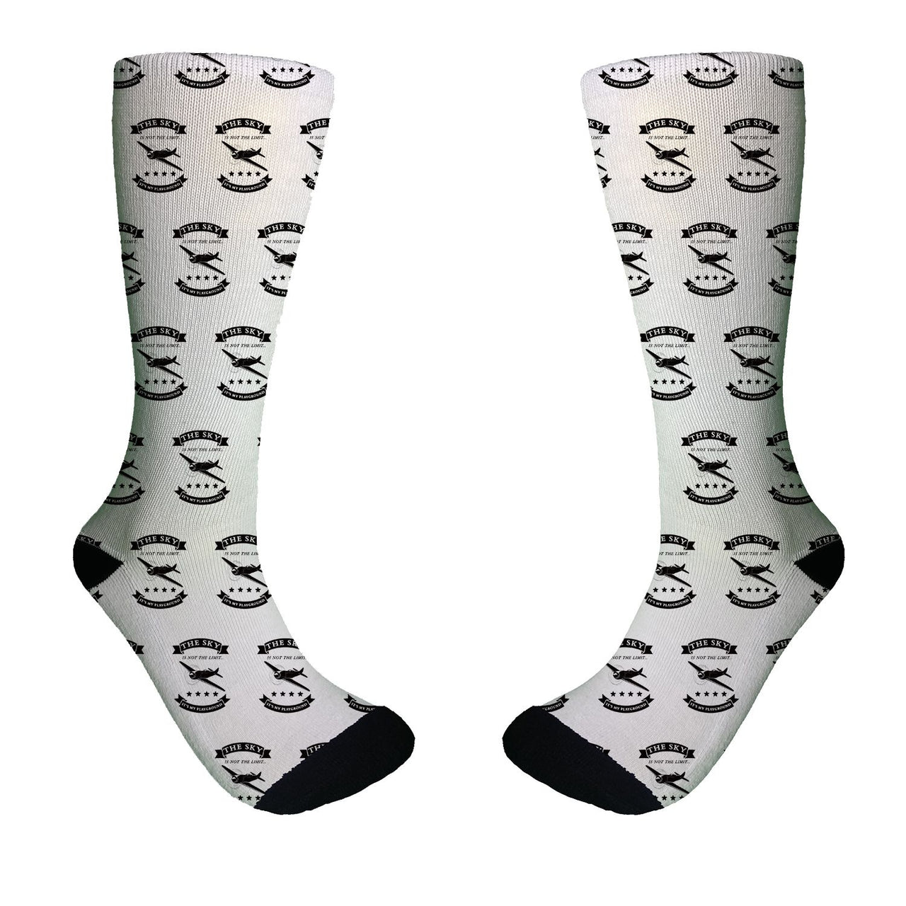 The Sky is not the limit, It's my playground Designed Socks