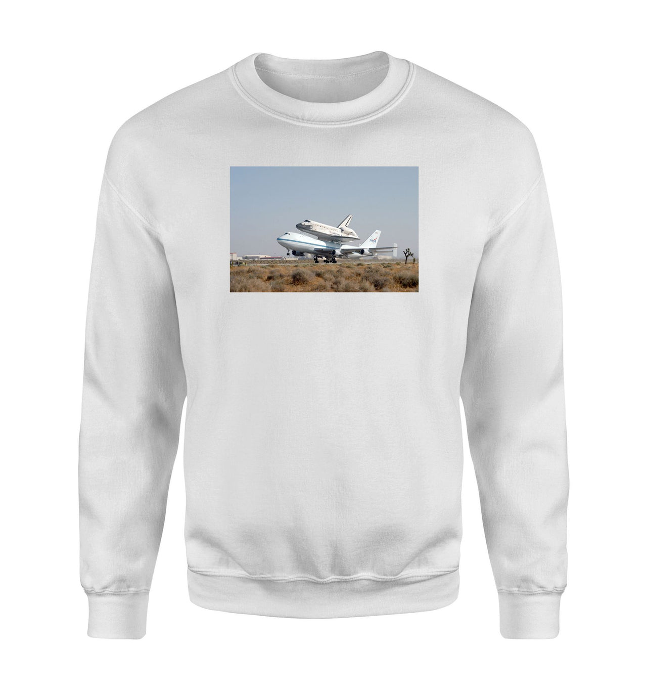 Boeing 747 Carrying Nasa's Space Shuttle Designed Sweatshirts