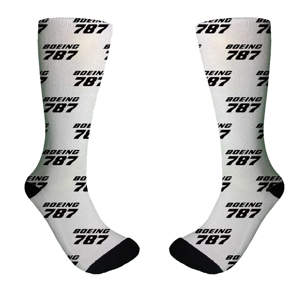 Boeing 787 & Text Designed Socks