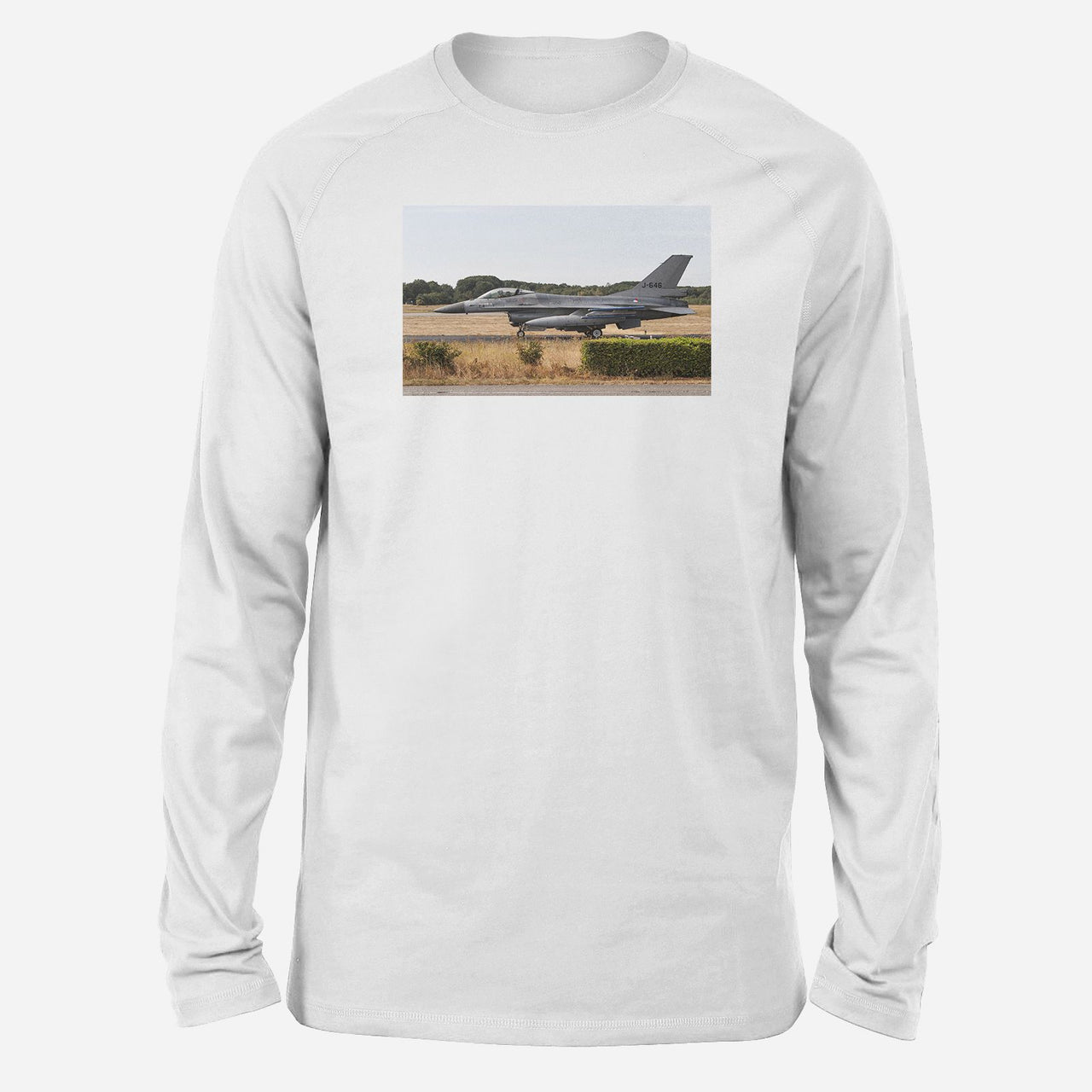 Fighter Jet 16 From Side Designed Long-Sleeve T-Shirts