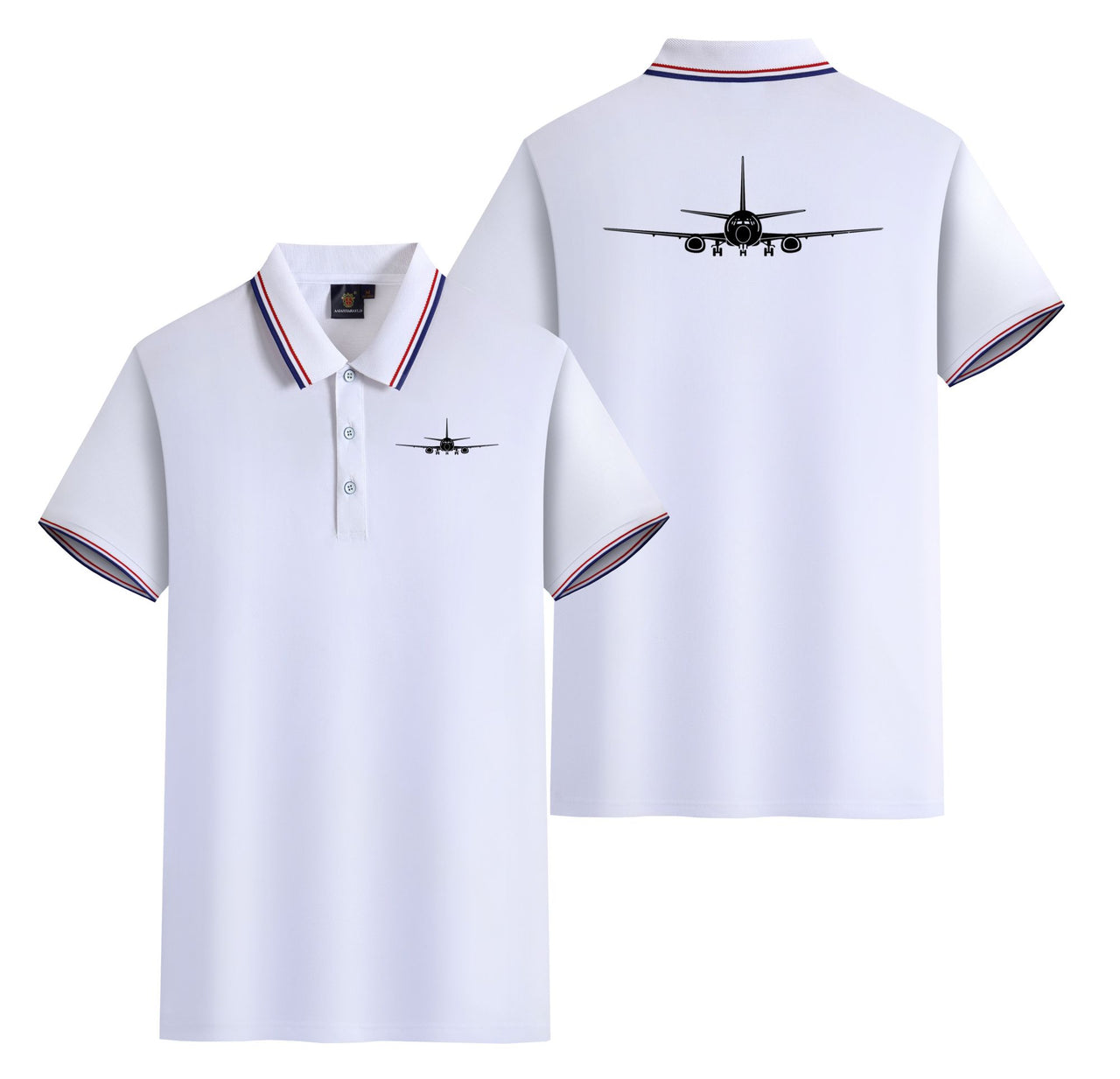 Boeing 737 Silhouette Designed Stylish Polo T-Shirts (Double-Side)