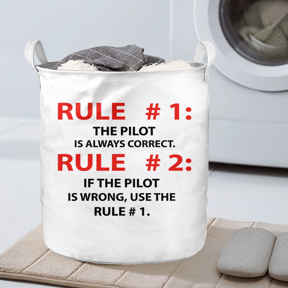 Rule 1 - Pilot is Always Correct Designed Laundry Baskets