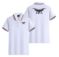 Thumbnail for Drone Silhouette Designed Stylish Polo T-Shirts (Double-Side)
