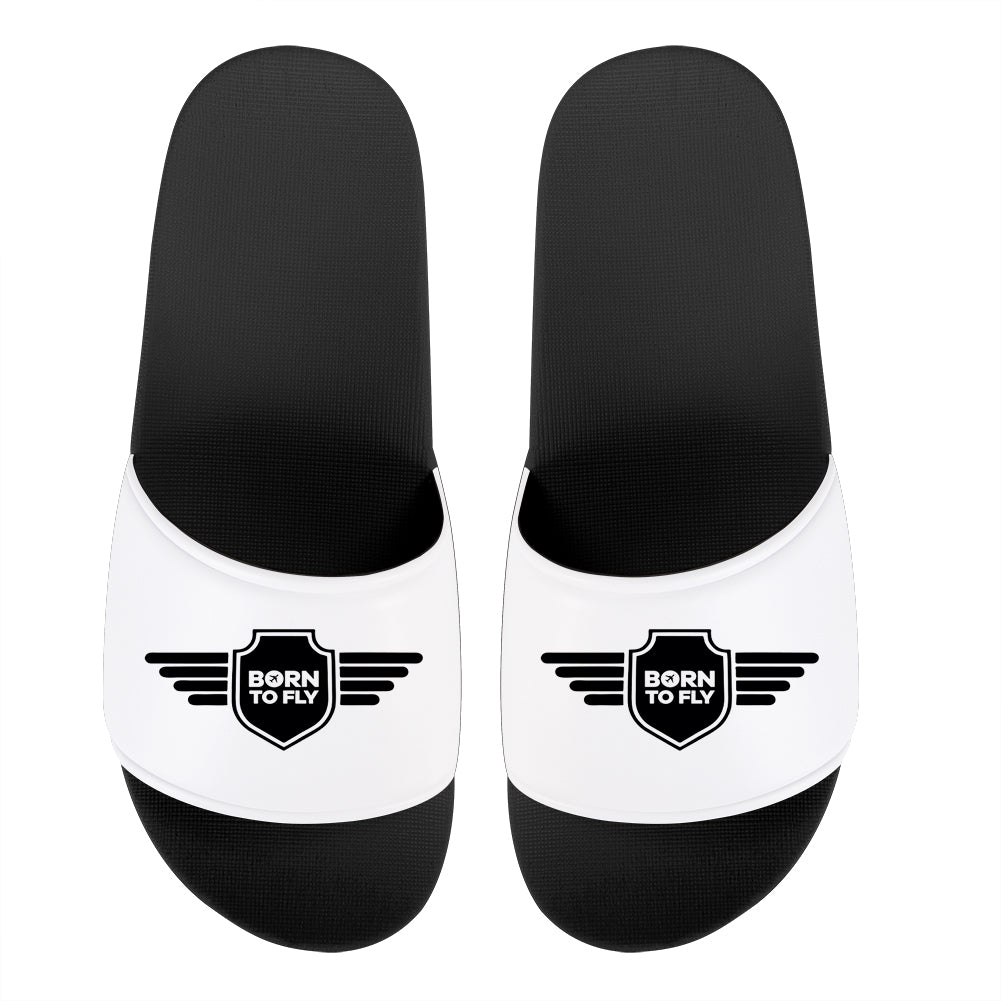 Born To Fly & Badge Designed Sport Slippers