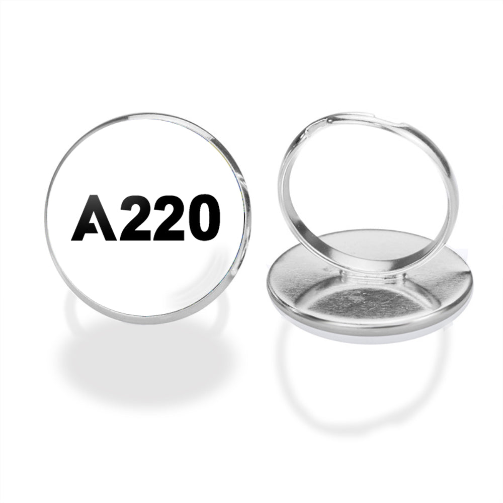 A220 Flat Text Designed Rings