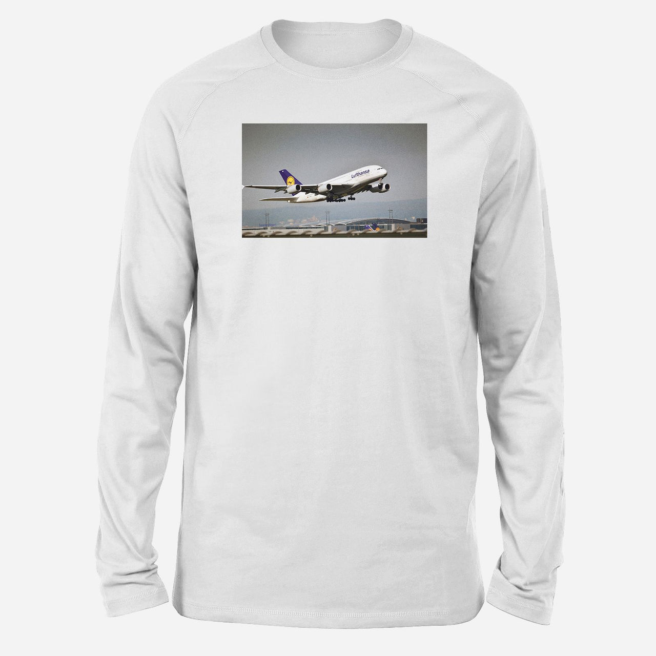 Departing Lufthansa A380 Designed Long-Sleeve T-Shirts