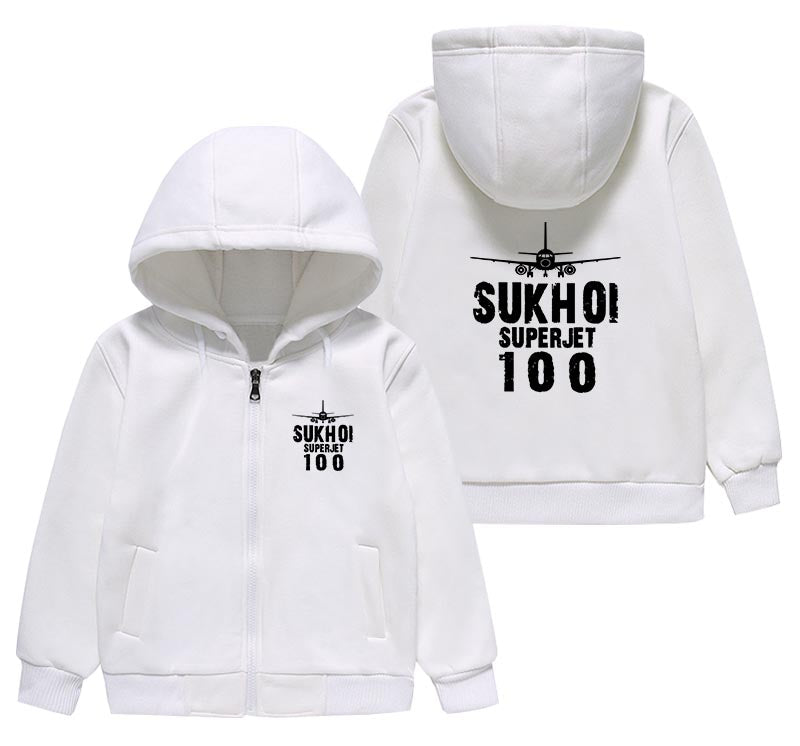 Sukhoi Superjet 100 & Plane Designed "CHILDREN" Zipped Hoodies