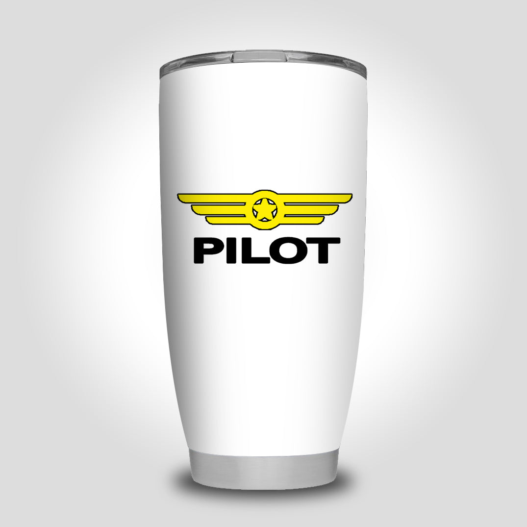Pilot & Badge Designed Tumbler Travel Mugs