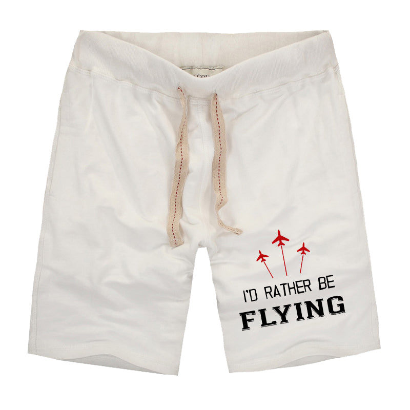 I'D Rather Be Flying Designed Cotton Shorts