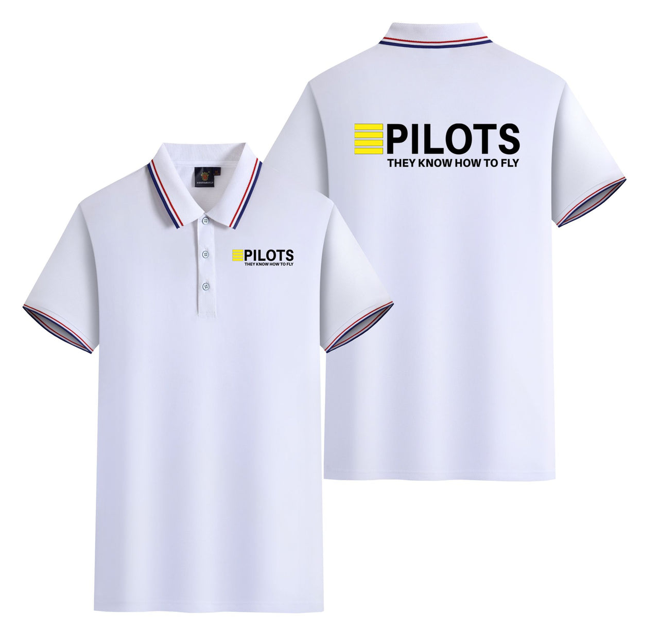 Pilots They Know How To Fly Designed Stylish Polo T-Shirts (Double-Side)
