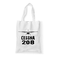 Thumbnail for Cessna 208 & Plane Designed Tote Bags