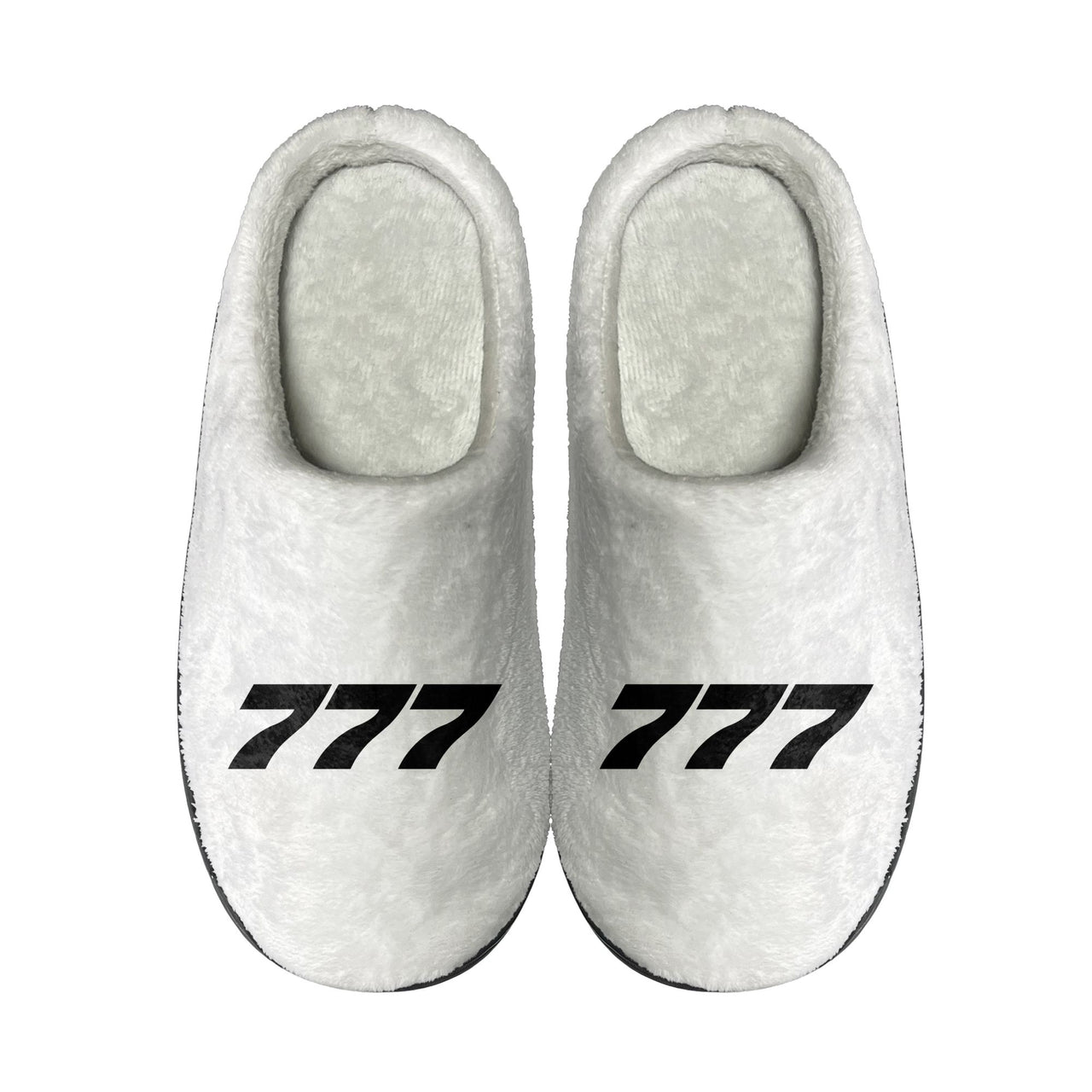 777 Flat Text Designed Cotton Slippers