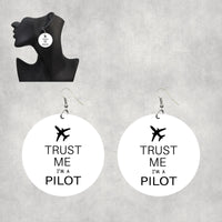 Thumbnail for Trust Me I'm a Pilot 2 Designed Wooden Drop Earrings